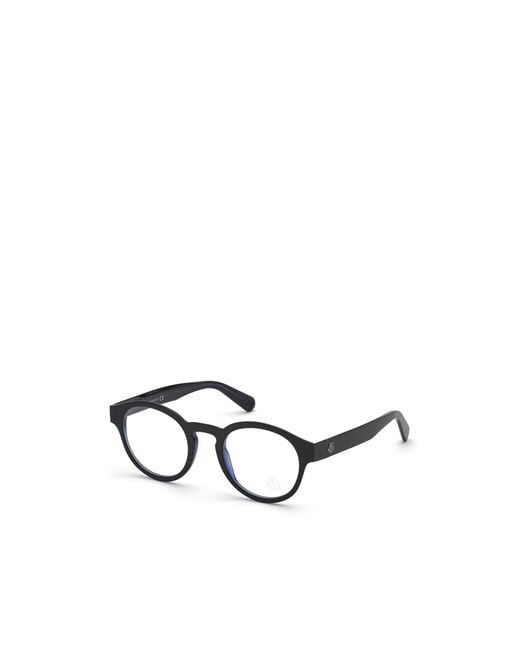 Moncler White Eyewear Round Frame Glasses for men