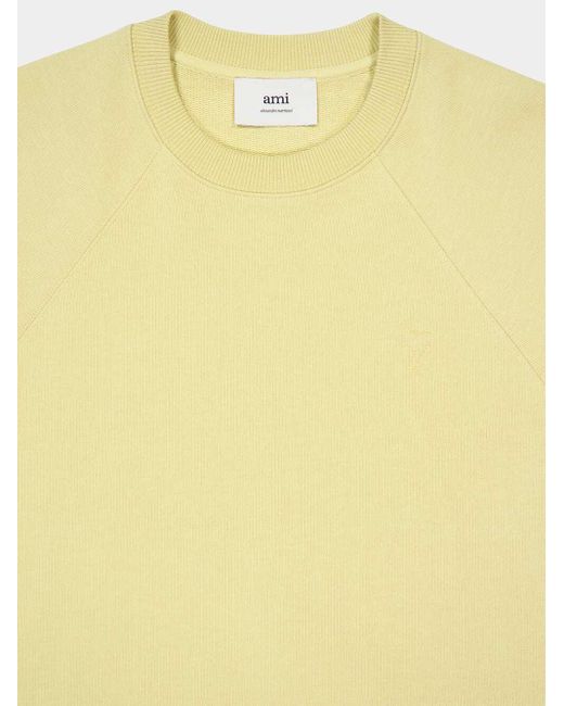 AMI Yellow Ami De Coeur Crewneck Sweatshirt