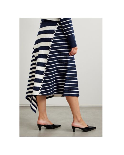 Jonathan Simkhai Blue Braylon Asymmetrical Skirt