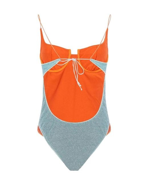 Oseree Blue Oséree Strapped One-Piece Swim Suit