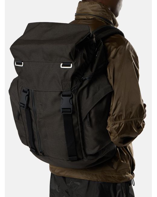 Stone Island Black Logo Patch Backpack for men