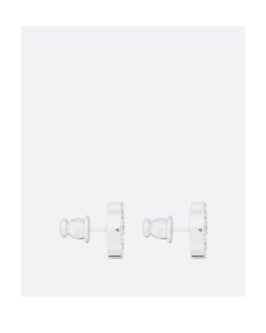 Dior White Cd Icon Earrings for men