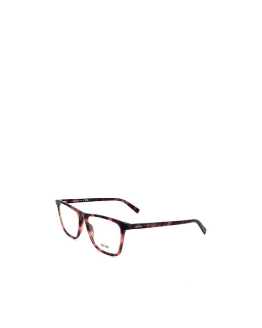 Zegna White Square Frame Glasses for men