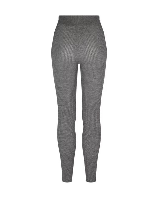 Fear Of God Gray Ribbed Knitted Leggings