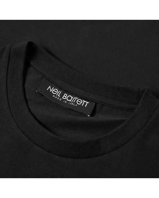 Neil Barrett Black Round-Necked Logo T-Shirt for men