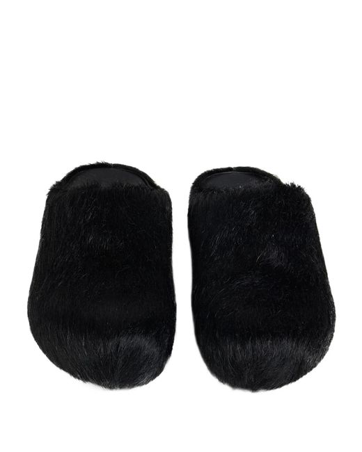 Marni Black Solid Color Mules