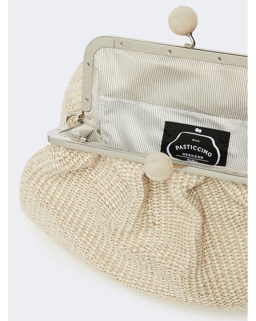 Weekend by Maxmara Natural Medium Pasticcino Sphere Clasp Shoulder Bag