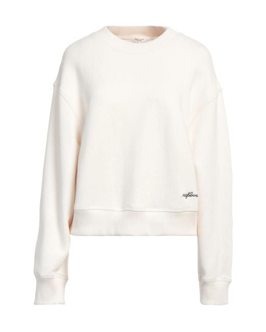 Rag & Bone White Plain Colour Sweatshirt