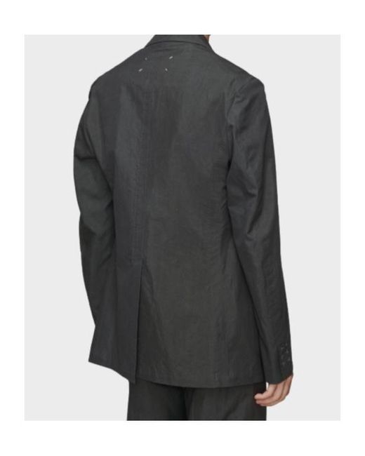 Maison Margiela Gray Cotton Silk Jacket for men