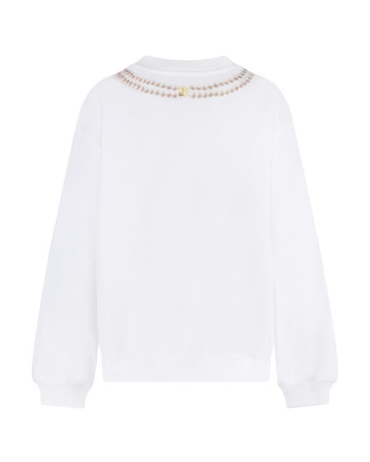 Moschino White Printed Sweatshirt