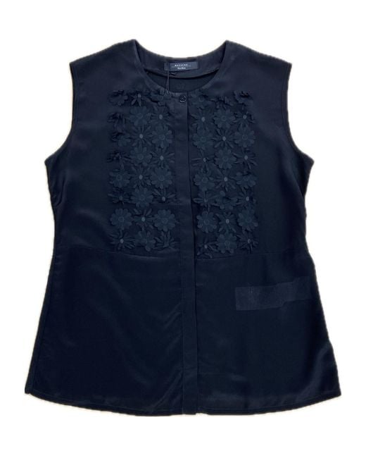 Weekend by Maxmara Blue Sleeveless Tops
