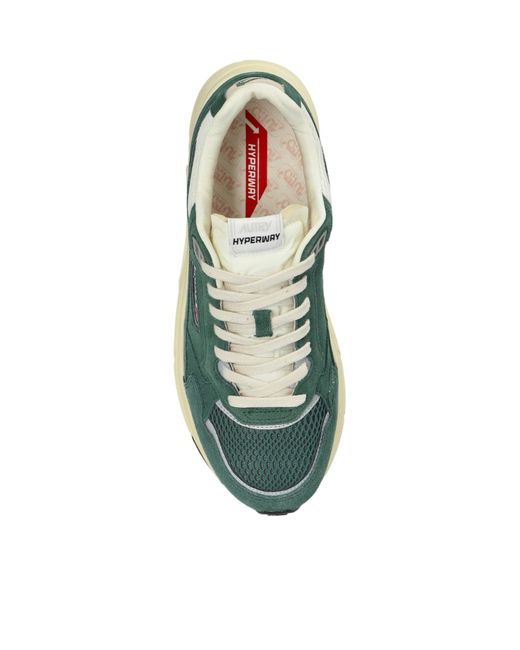 Autry Green Panelled Sneakers for men