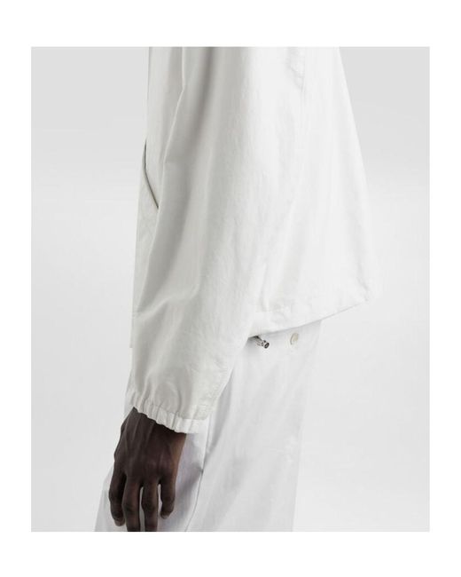 Dolce & Gabbana White Reversible Hooded Jacket for men