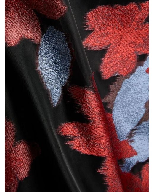 Staud Red Brea Floral-Detail Sleeveless Mini Dress