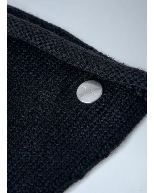 Rick Owens Blue Five-Finger Gloves for men