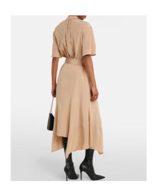 Stella McCartney Natural Silk Crepe De Chine Shirt Dress