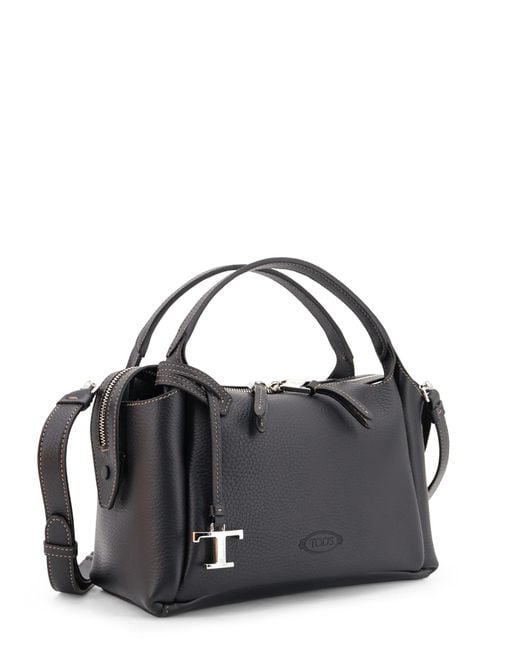 Tod's Black T Timeless Tote Bag