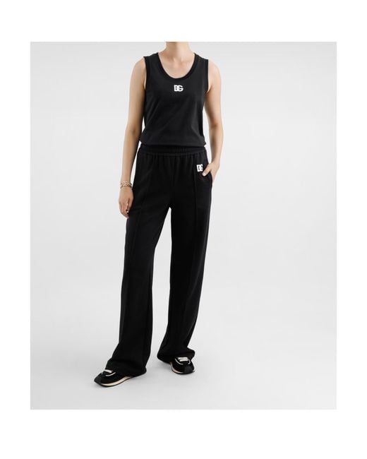 Dolce & Gabbana Black Dg Logo Tank Top