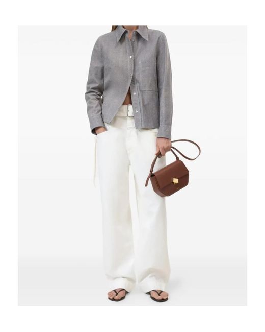 Closed Blue Press-Stud Leather Jacket