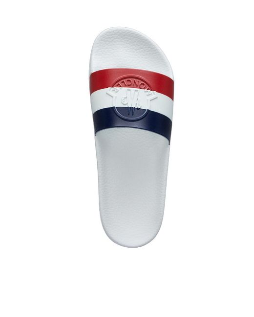 Moncler White Jeanne Sliders