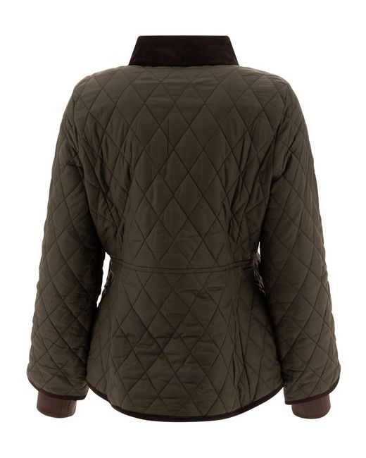 Barbour Black "Beadnell Fitted" Quilted Jacket