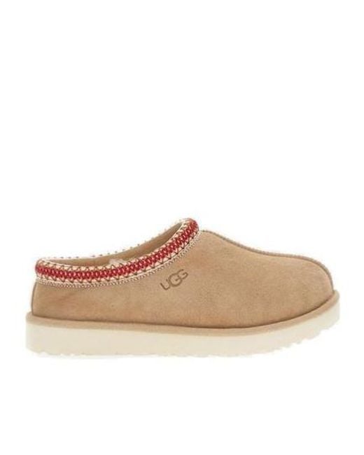 Ugg Brown Tasman Ii Logo Debossed Slippers