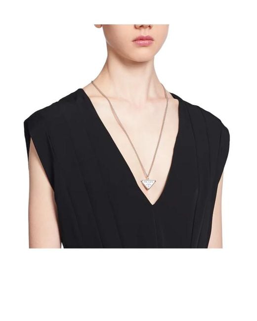 Prada White Symbole Necklace