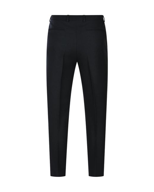 Gucci Black Pleat Detailed Skinny Trousers for men