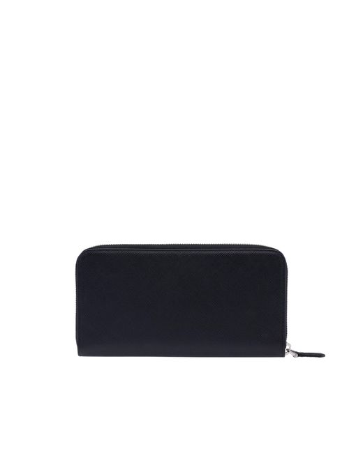 Prada White Zipped Around Wallet