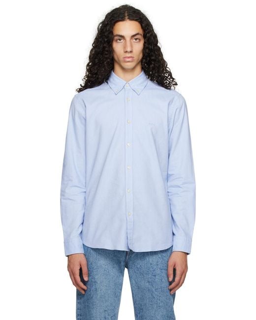 Boss Blue Long Sleeve Shirt for men
