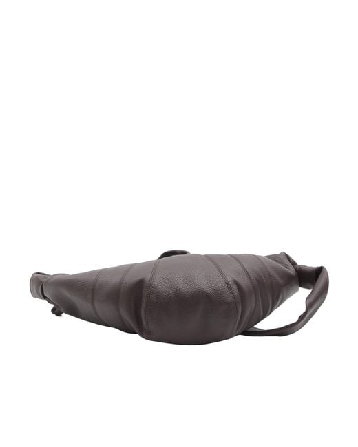 Lemaire Gray Medium Croissant Knot-Detail Shoulder Bag