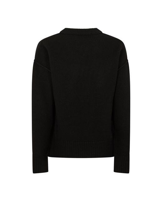 AMI Black Crew Neck Jumper