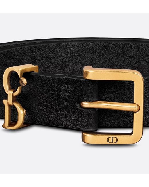 Dior White Christian Saddle Loop Belt