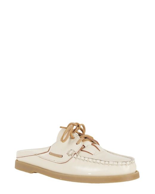 Hereu White Samunawfs Moccasin Mules