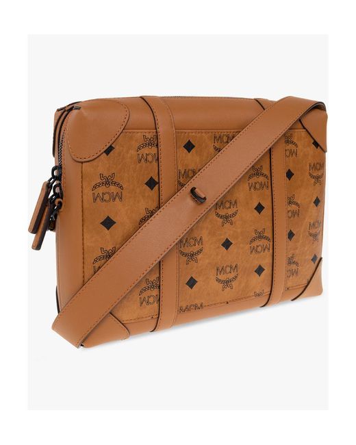 MCM Brown Logo Shoulder Bag