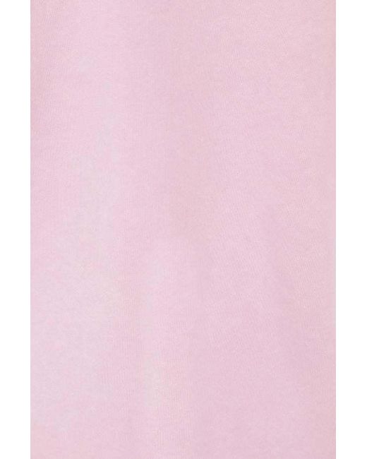 Balenciaga Pink Logo Printed Oversized Hoodie