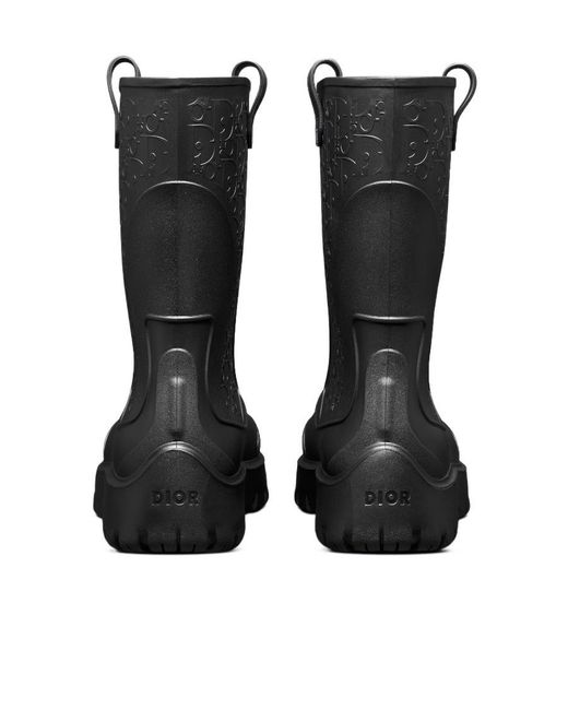 Dior Black Homme Garden Rain Boots for men