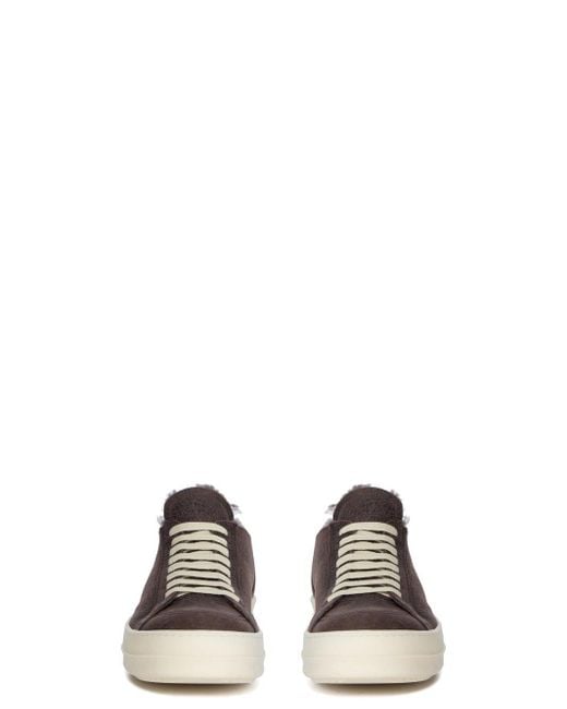 Rick Owens Brown Minimal Vintage Lace-Up Sneakers for men