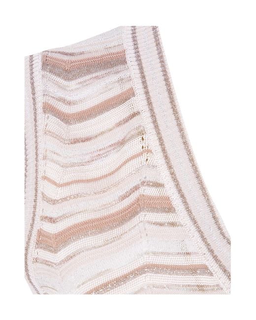 D.exterior Multicolor Chevron Long Knitted Top
