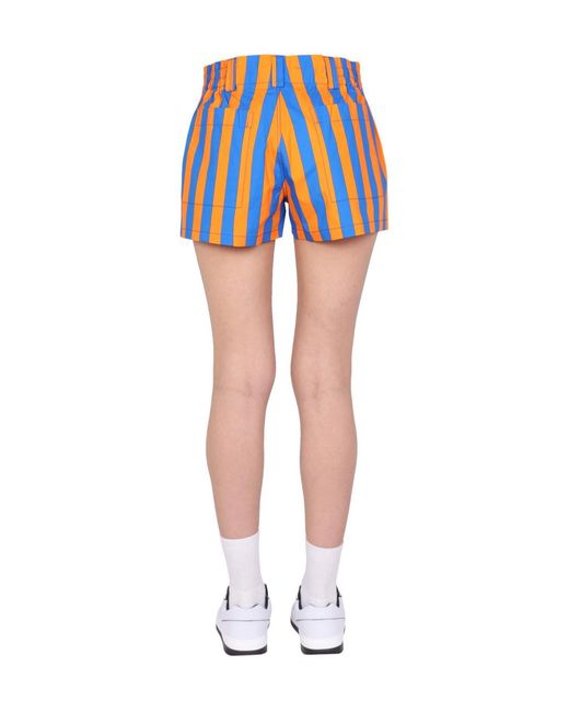 Sunnei Orange Striped Shorts