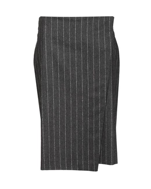 Loulou de Saison Gray Mason Wrap Skirt