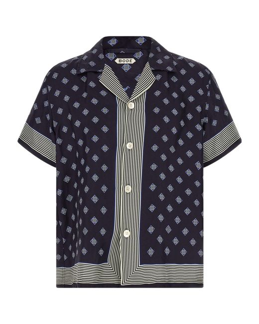 Bode Blue Printed Shirt for men