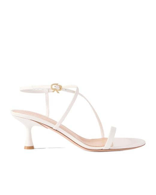 Gianvito Rossi White Leather Sandals