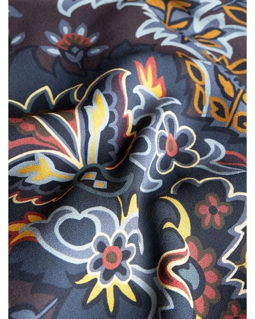 Etro Black Tunic Dress With Paisley Print