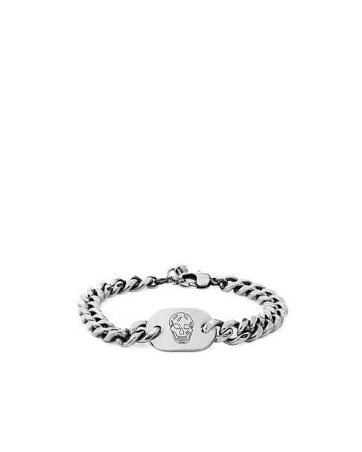 McQueen White Chain Bracelet for men