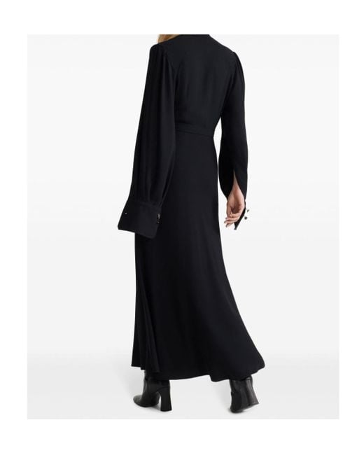 Patou Black Belted Wrap Dress