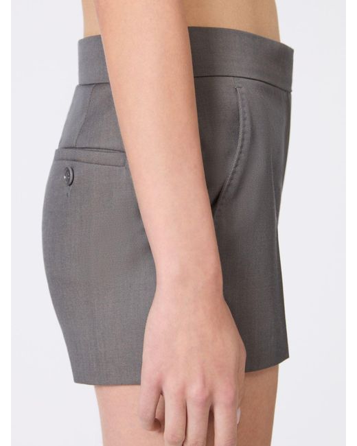 Max Mara Gray Button Shorts