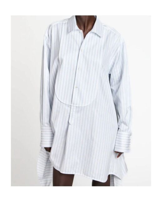 J.W. Anderson White Jw Anderson Side Knot Shirt Dress
