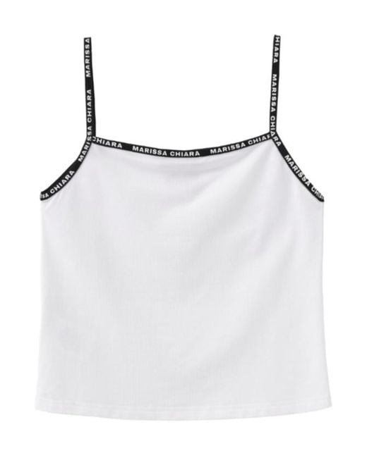 Marissa Chiara White Logo Camisole