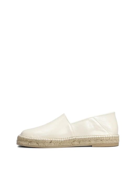 AMI White Leather Espadrilles for men